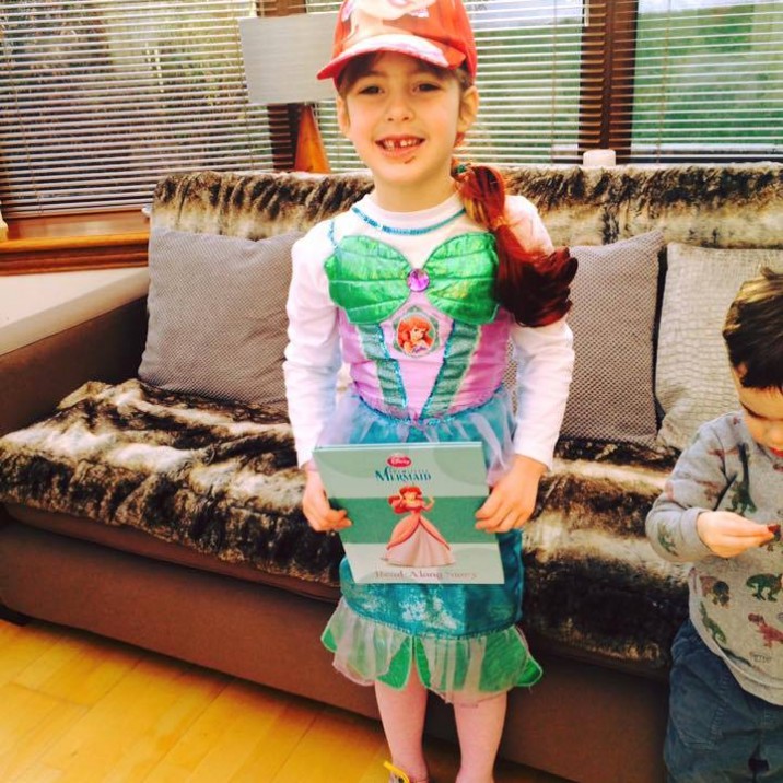 Violet as her favourite Ariel the Mermaid from Dad Gary Paterson. (Our own SCBP graphics man!)