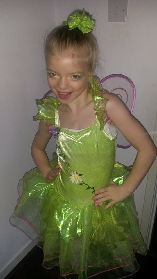 Lucy is Tinkerbell for the day thanks to Mum Jane Douglas.
