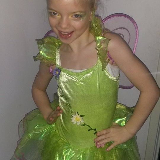 Lucy is Tinkerbell for the day thanks to Mum Jane Douglas.