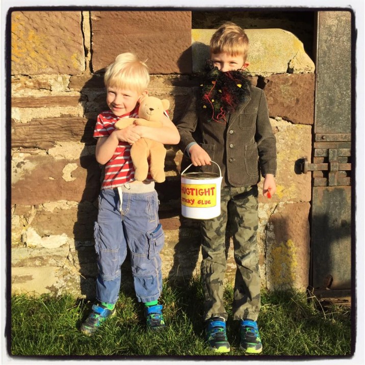 Kipper and Mr Twit complete with teddy and paint! Good work Mum Ellen Watt.