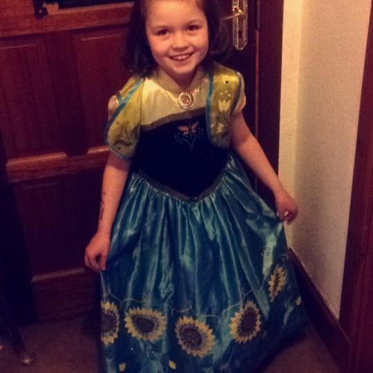 Frozen Fever for Granny's Girl, Cayden Macleod as Princess Anna.