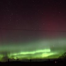 Aaron de la Haye's Aurora display gave a soft blend of pinks and blues over Bankfoot.