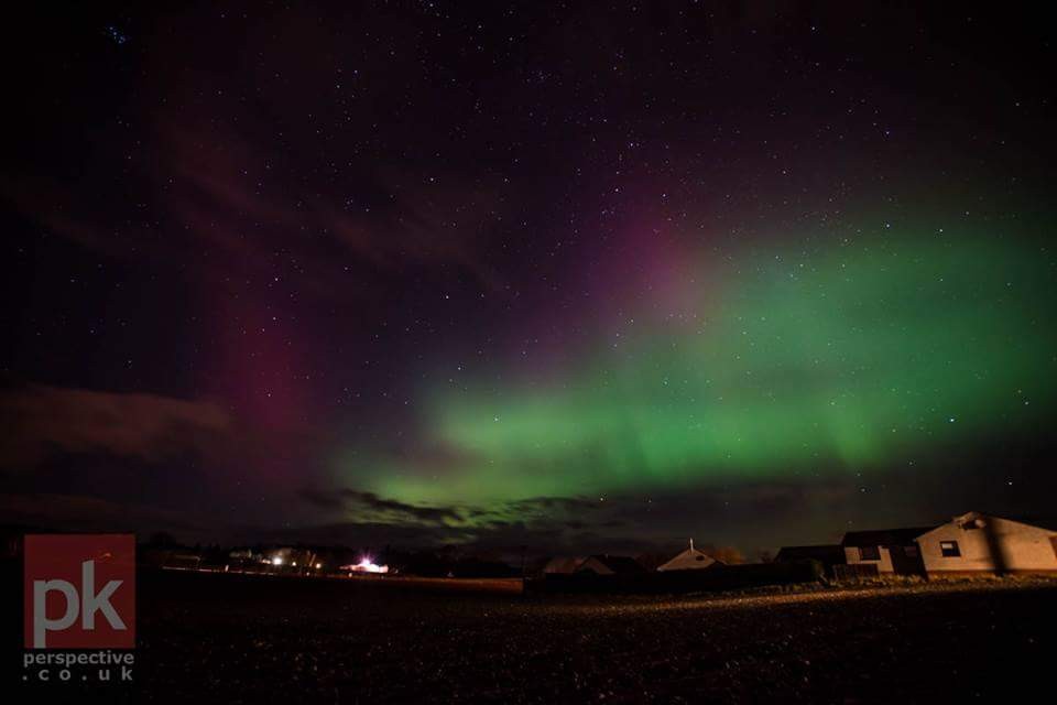 The violets, blues and greens of the Aurora Borealis over Perthshire on 6th March is captured here by Ian Potter of PK Perspective.