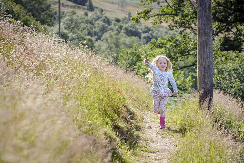 Easter RSPB girl in grass