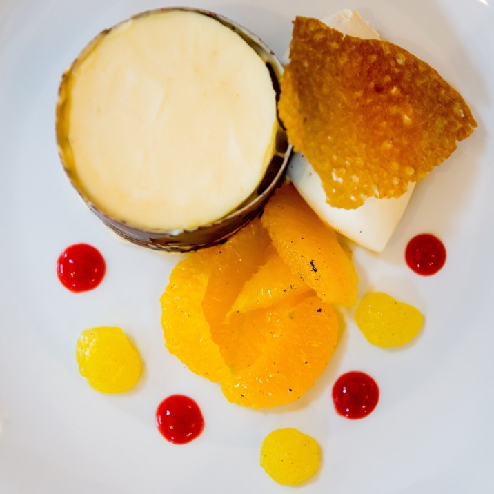 Tayside Marmalade Cheesecake £5.25
A shortcake base with whisky poached orange segments