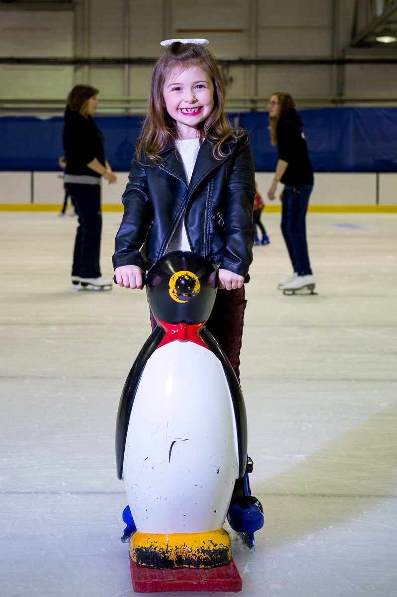 Fun on the ice with the Penguin skate helpers!
