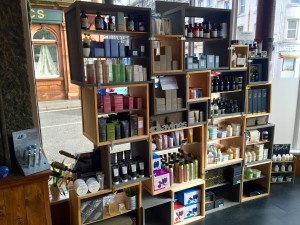 RAE PEACOCK- Product stand in new salon