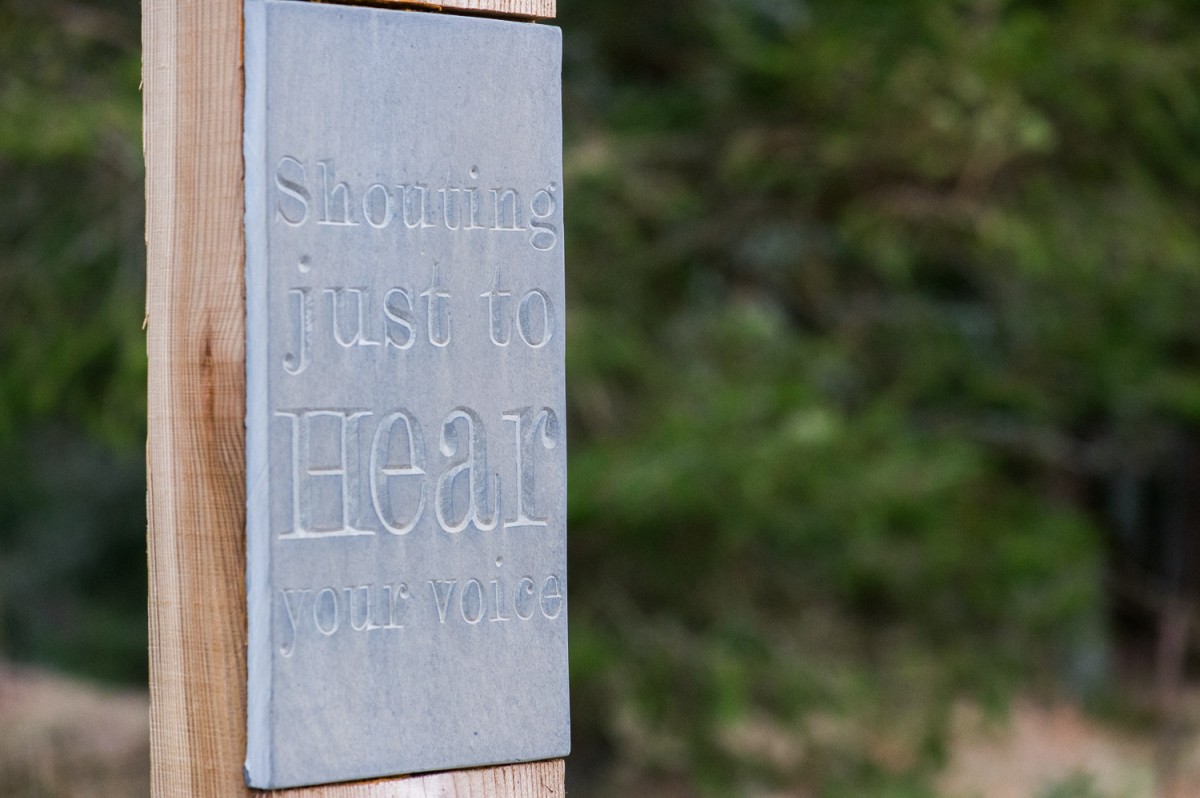 The words here are displayed in a range of sizes to add prominence to certain parts of the poem.