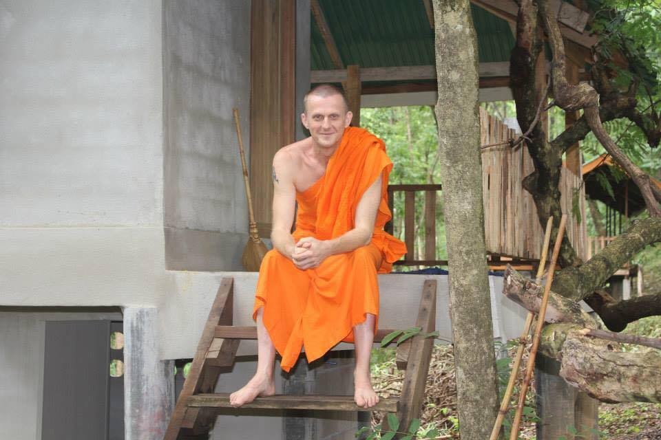 Graham Ross, ordained at the Wat Sriboonruang Temple in Fang, Thailand.