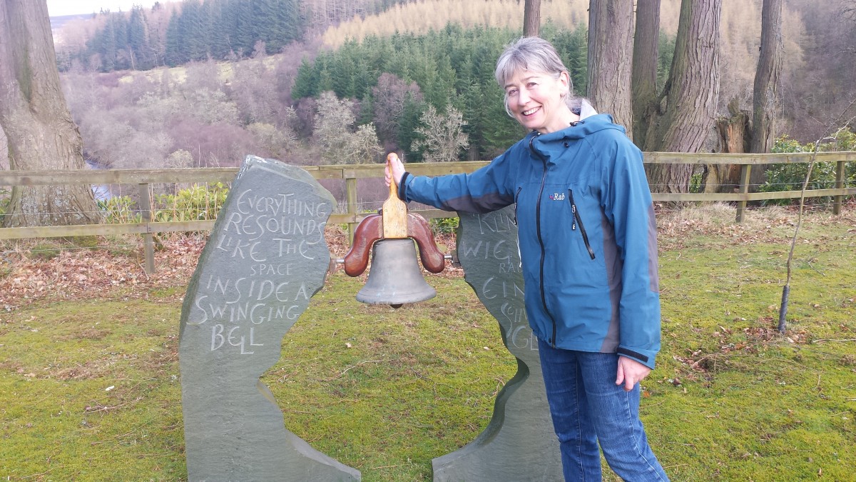 The bell at The Corbenic Poetry Path rings for locals and for visitors from all over the world.