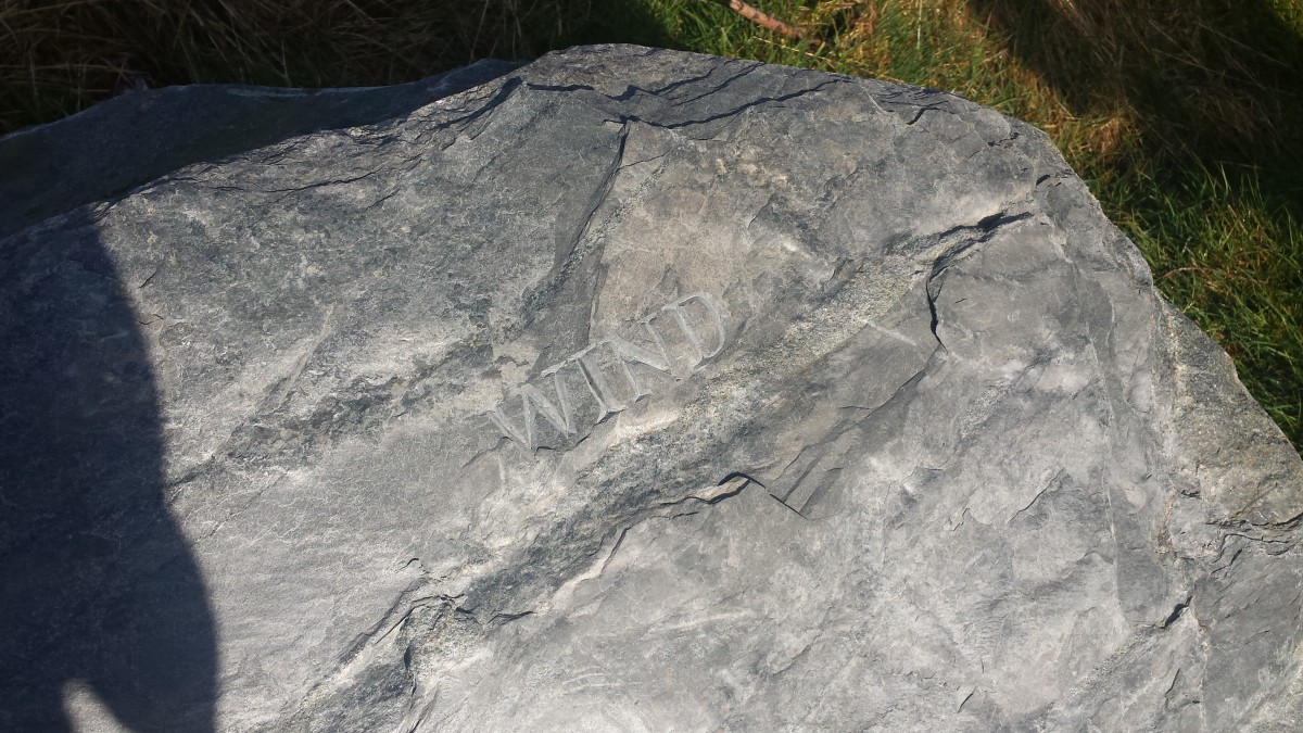 Work in progress is dotted along the path, giving the walker a sense of belonging to this magical place as it grows.