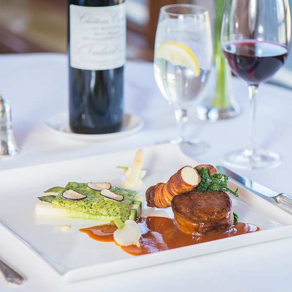 This beautiful beef dish from the Masters Restaurant at Murrayshall Hotel Perth goes perfectly with a nice bottle of red wine.