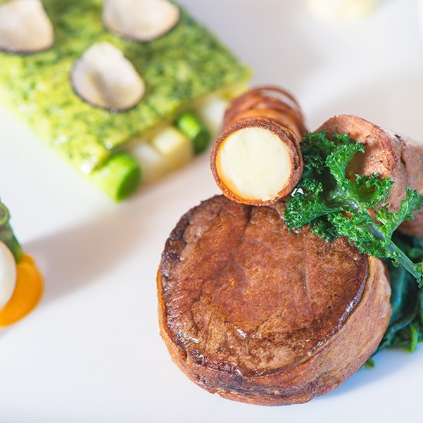 This lovely beef dish from the Masters restaurant at Murrayshall is absolutely outstanding.