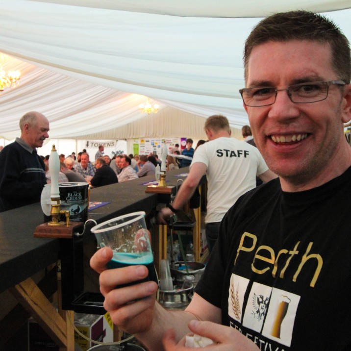 We have no idea what type of beer is blue?! But anything goes at the Perth Beer  Festival!