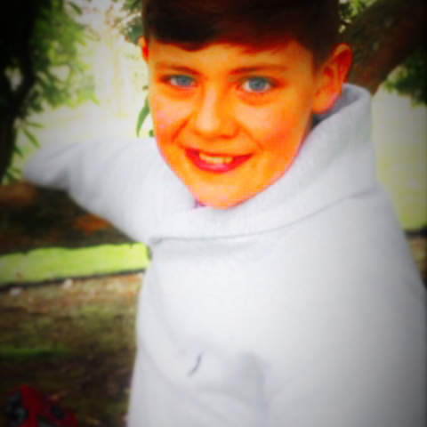 I was taking a photo of Lukas while mum was taking a photo of me.