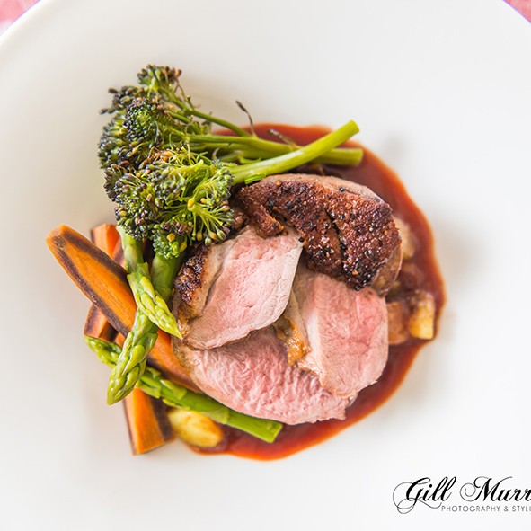 APRON STAGE - Aerial shot of duck dish