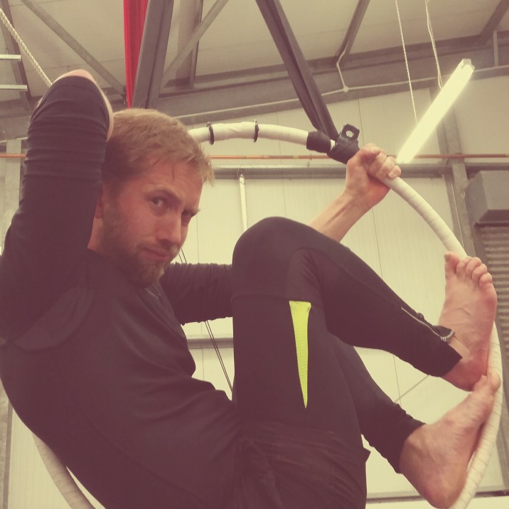 Adventure Circus squashed in hoop