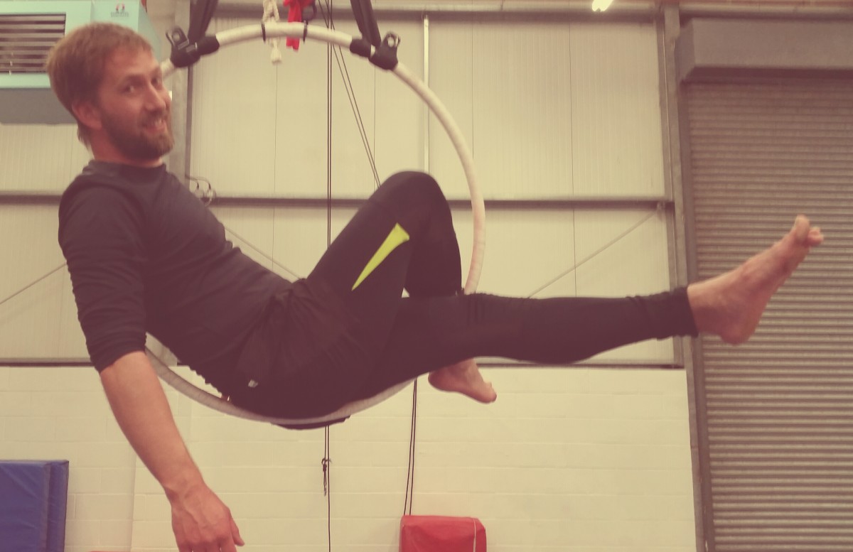 Adventure Circus hoop lying back