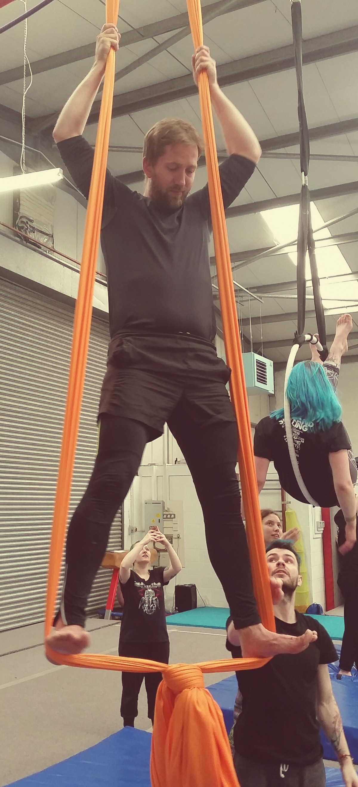 Adventure Circus silks standing