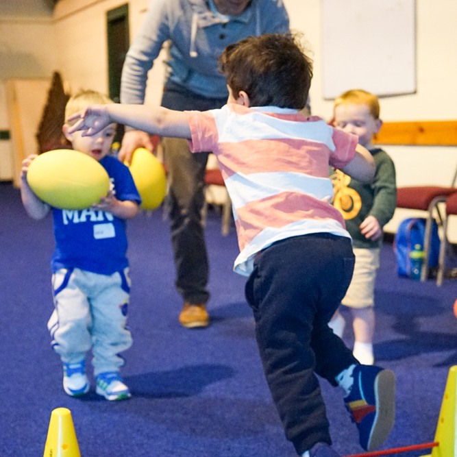Kids of all ages love to play rugby nippers.