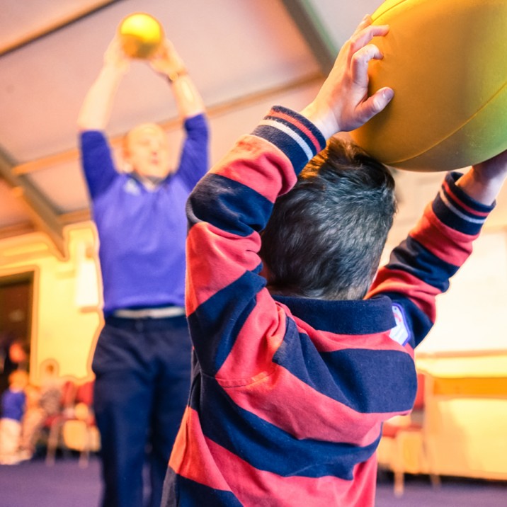 Little ones can learn the key skills of the game of rugby.