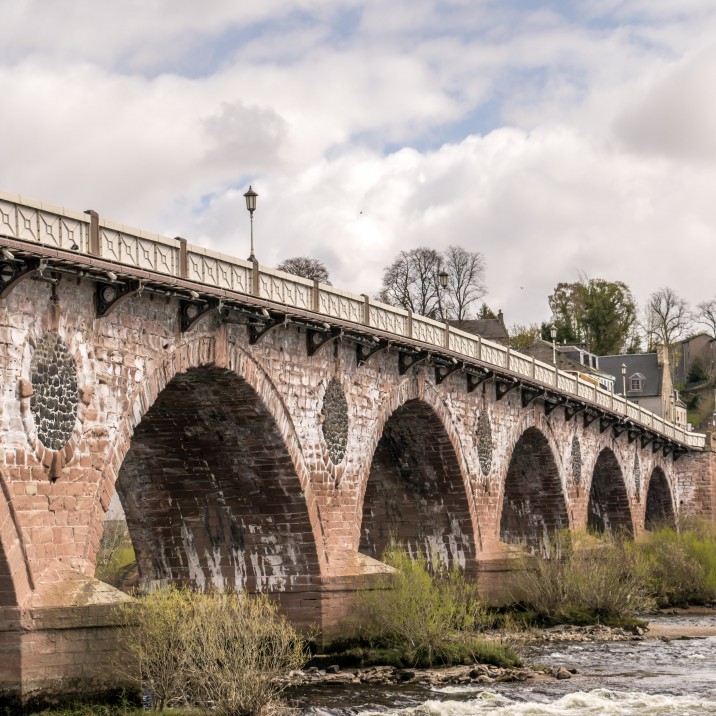 The City of Perth, UK is characterised by the postcard perfect views from the multiple bridges over of the beautiful flowing River Tay.