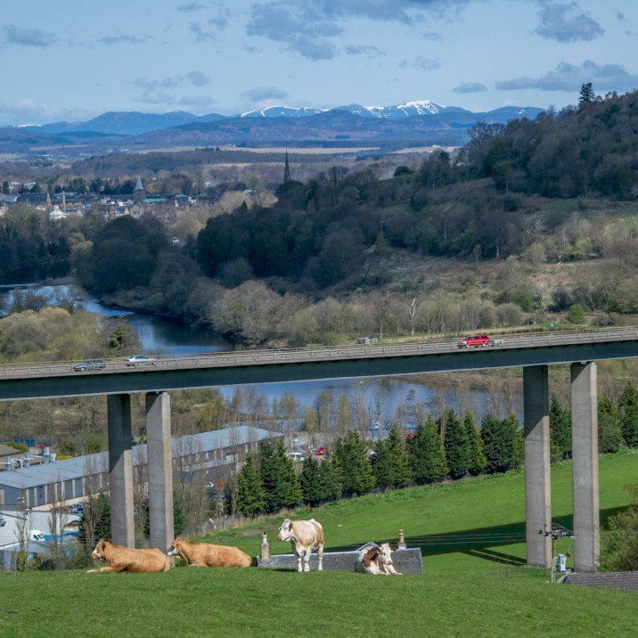 The Friarton Bridge in Perth crosses the glorious River Tay in Perthshire.