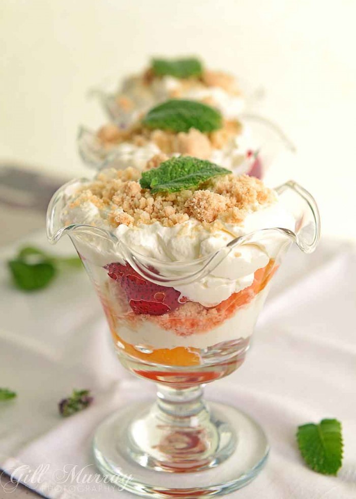 delicious, mouthwatering Strawberry and Orange Trifle. Perthshire offers some fantastic fruit picking farms so you can use your own picked fruit!  This so simple to make and its a great choice if you dont have a lot of time.