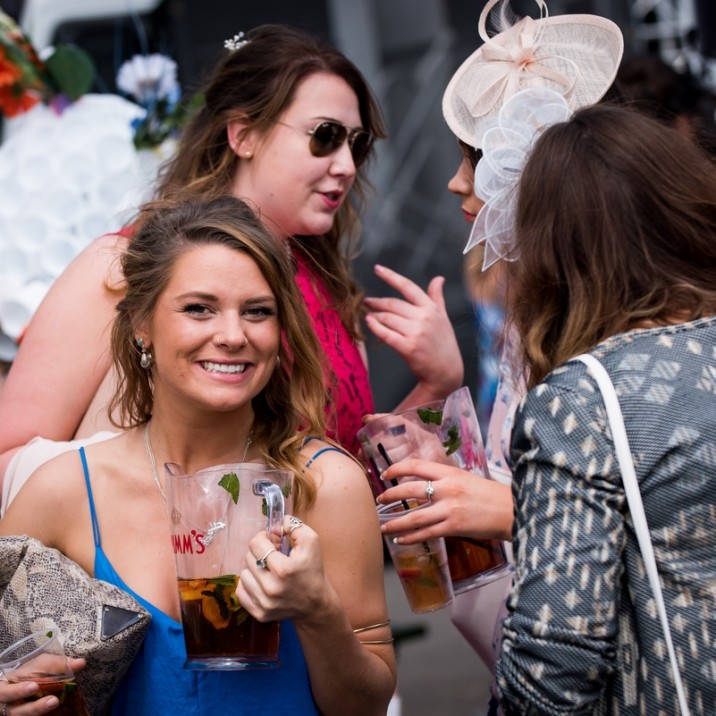 The pitchers of Pimms were going down a treat at ladies day.  It's the perfect tipple for a sunny day at the races!