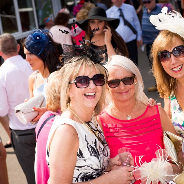 Sunglasses were a must on the glorious day at Ladies Day.  The sun was shining and the drinks were flowing!