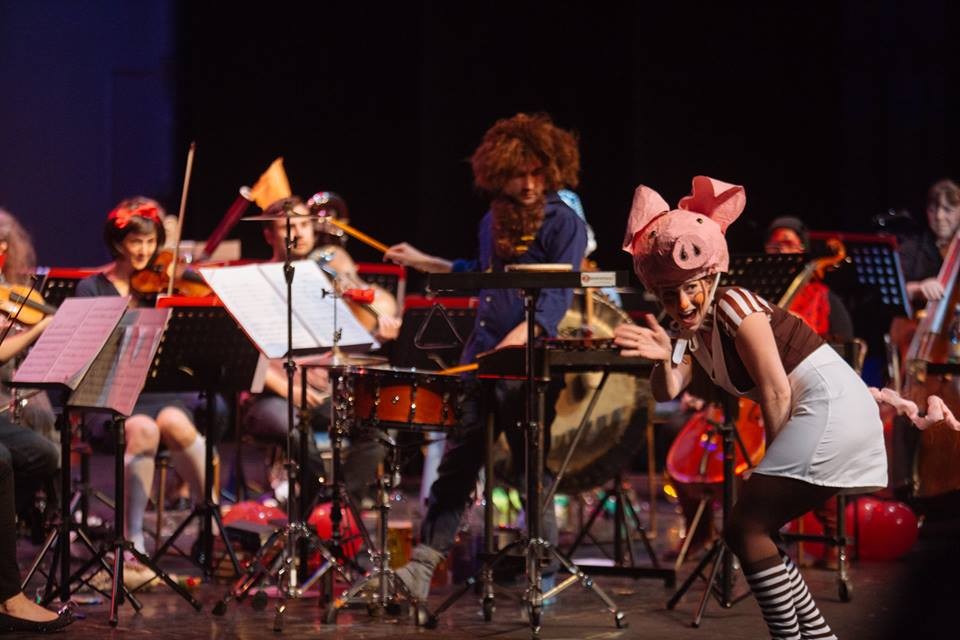 Three Little Pigs rehearsal