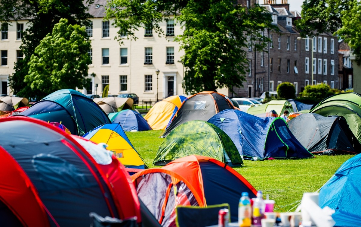 There were lots of tents on the North Inch for the Scottish Volleyball Championships.  It looked super bright with all the different colours!