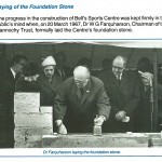The Foundation stone is laid for Bells Sports Centre