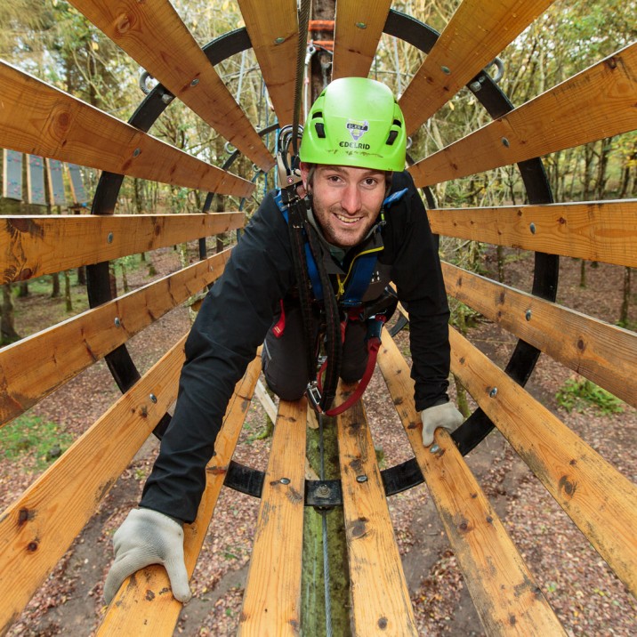 Navigate your way through the tree-top adventure at Crieff Hydro!