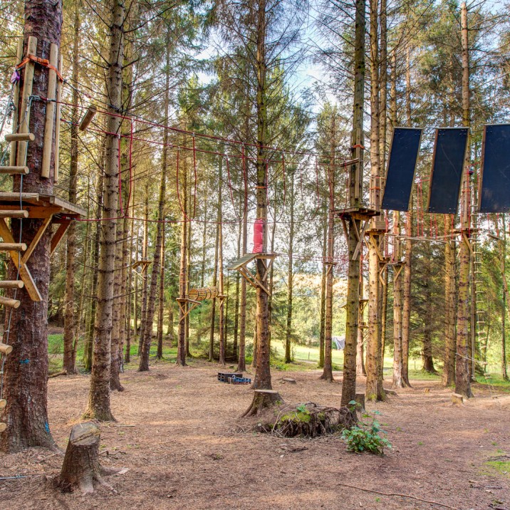 Aloft! at the tree-top adventure site at Crieff Hydro has loads of great obstacles and adventures for you to tackle!