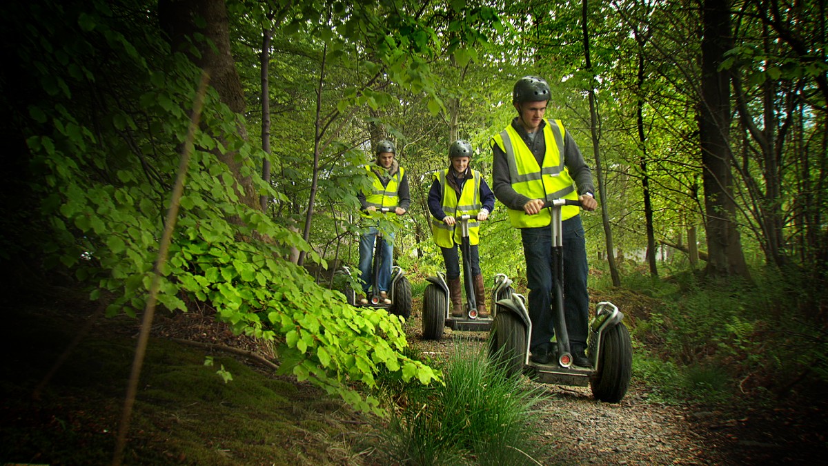 Enjoy the segways at Action Glen at Crieff Hydro. Manoeuvre your way through the forest terrain and enjoy the beautiful views on the way.  Crieff Hydro have Scotland's biggest fleet of segways!