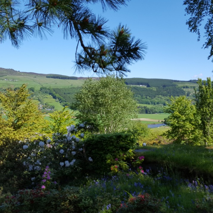 The view that you get from Bolfracks Gardens is spectacular. Perfect for Burns 'On a Bank of Flowers'