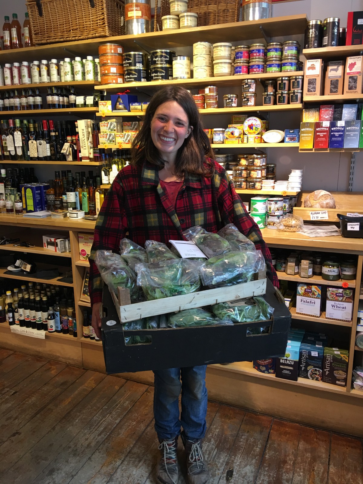 Provender Brown deli has been in George Street in Perth for 11 years and is now well established as the go-to place for all your foodie needs and desires.  Over the summer months they stock gorgeous organic veg grown just down the road in Falkland, delivered every Thursday by the lovely Bryde!