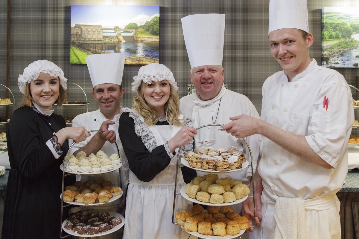 All the staff at the Atholl Palace in Pitlochry dressed up in victorian clothes and served up a great range of cakes. There was a prize for the best visitor's costume.