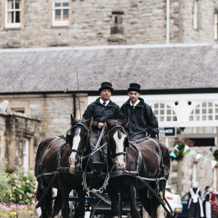 The old horse and cart really helped transport you back in time and imagine what the Atholl palace hotel looked like in the past.