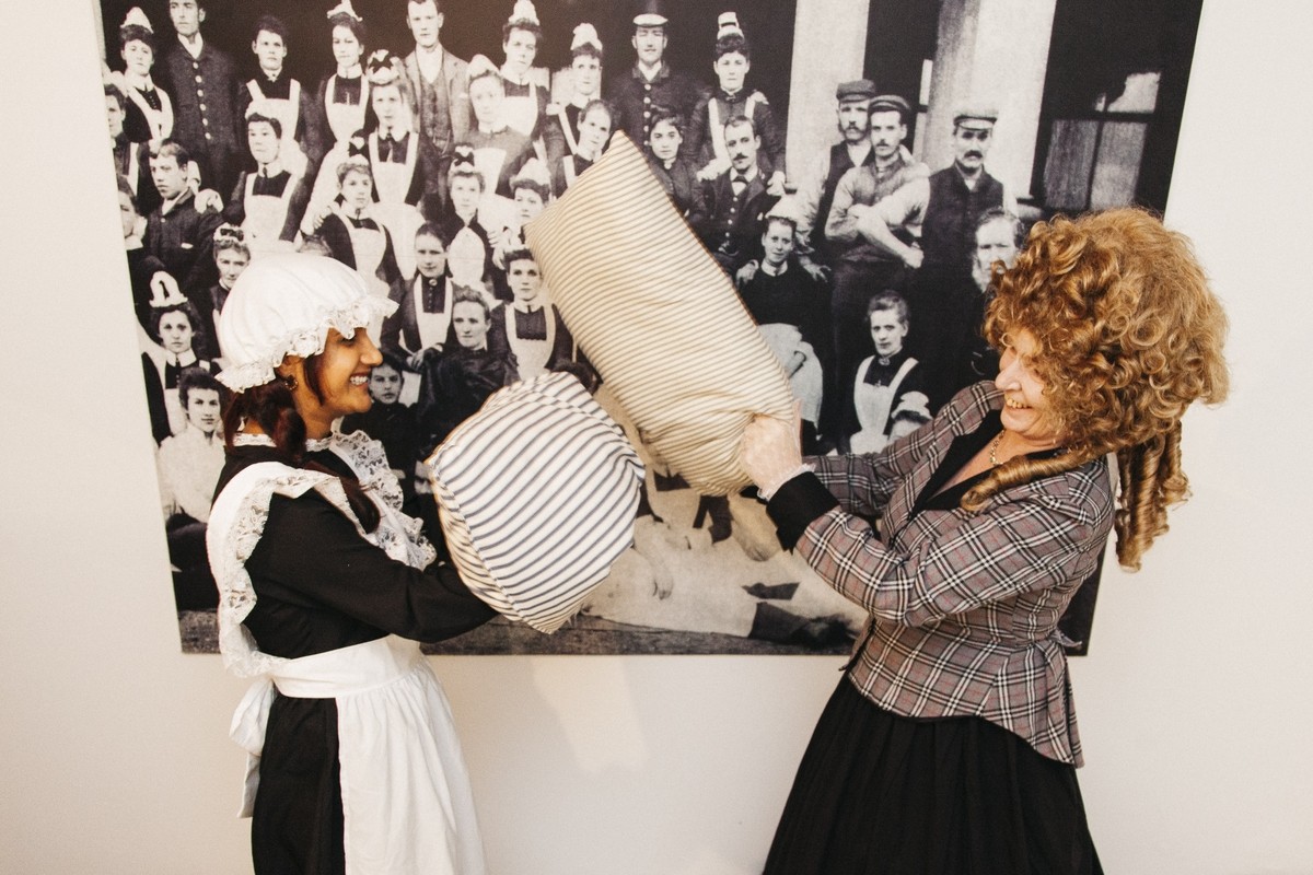 The staff got in the spirit of the event and had a great time dressed up and playing the part of a victorian.