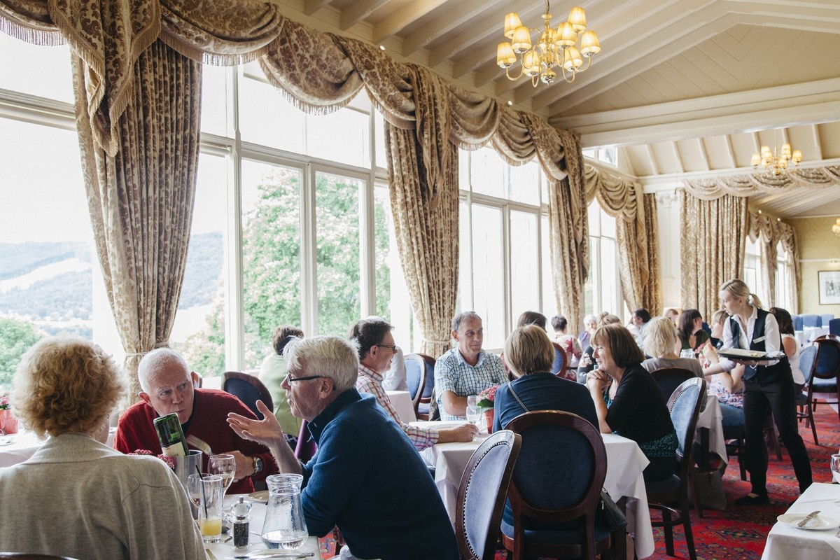 The cafe at the Atholl Palace was packed with Afternoon tea lovers!