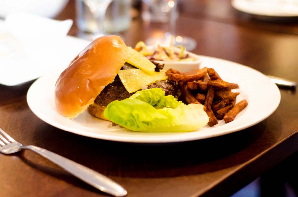 This delicious Scotch beef cheek burger with scotch chedder, smoked bacon and fries is a staple on the specials menu.  You have to try this!