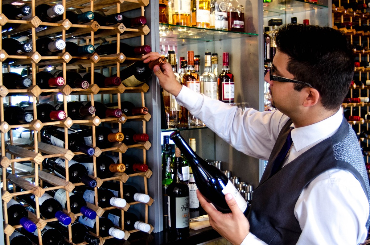 Lukas chooses the wine for the tasting menu.  You can get a choice of the house selection or the exclusive selection.