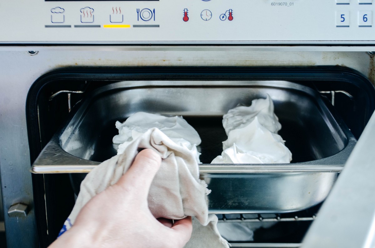 fresh deliciously sweet meringues just out of the overn for the special pavlova with Perthshire berries