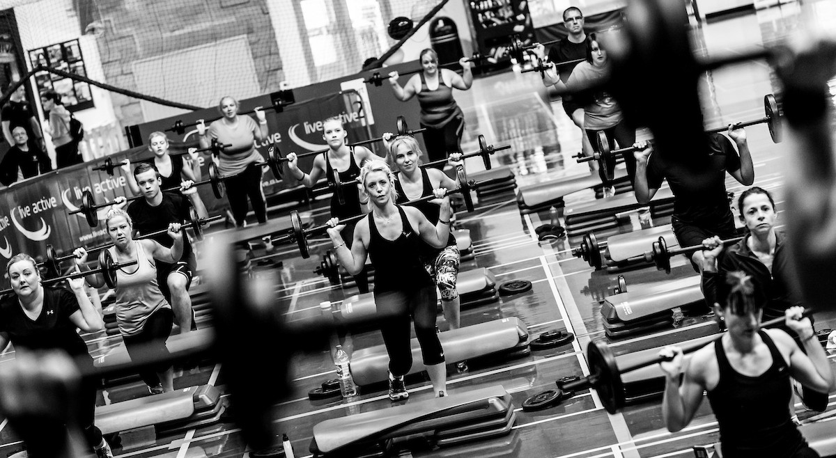 Fitness Bodypump black and white