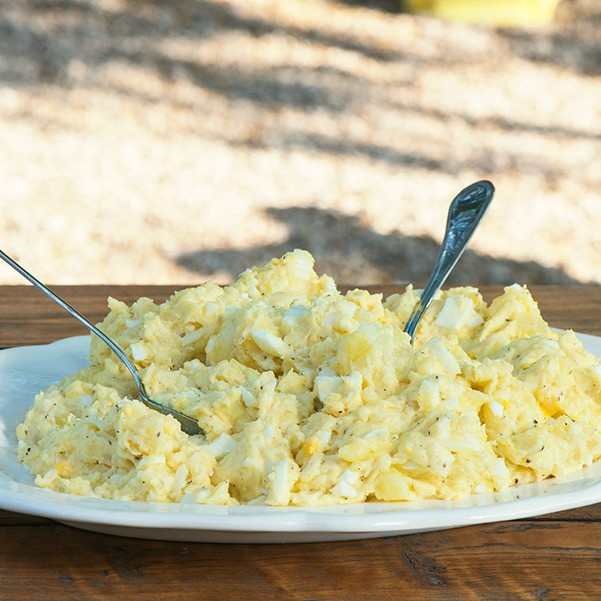 This week Gill shares her mums potato salad recipe.  This delicious quick and easy classic is perfect for a BBQ or a quick lunch.