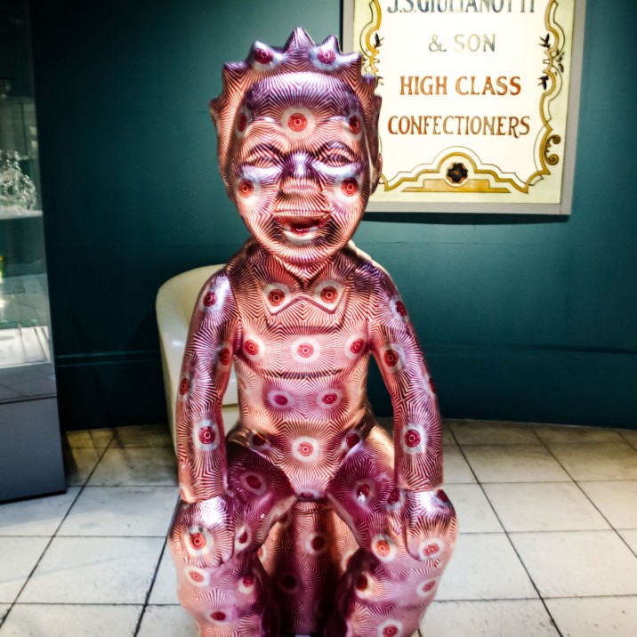 This Tunnocks Tea Cake Oor Wullie is exhibited in Perth Museum and Art Gallery as part of the Scottish wide Oor Wullie Bucket Trail.