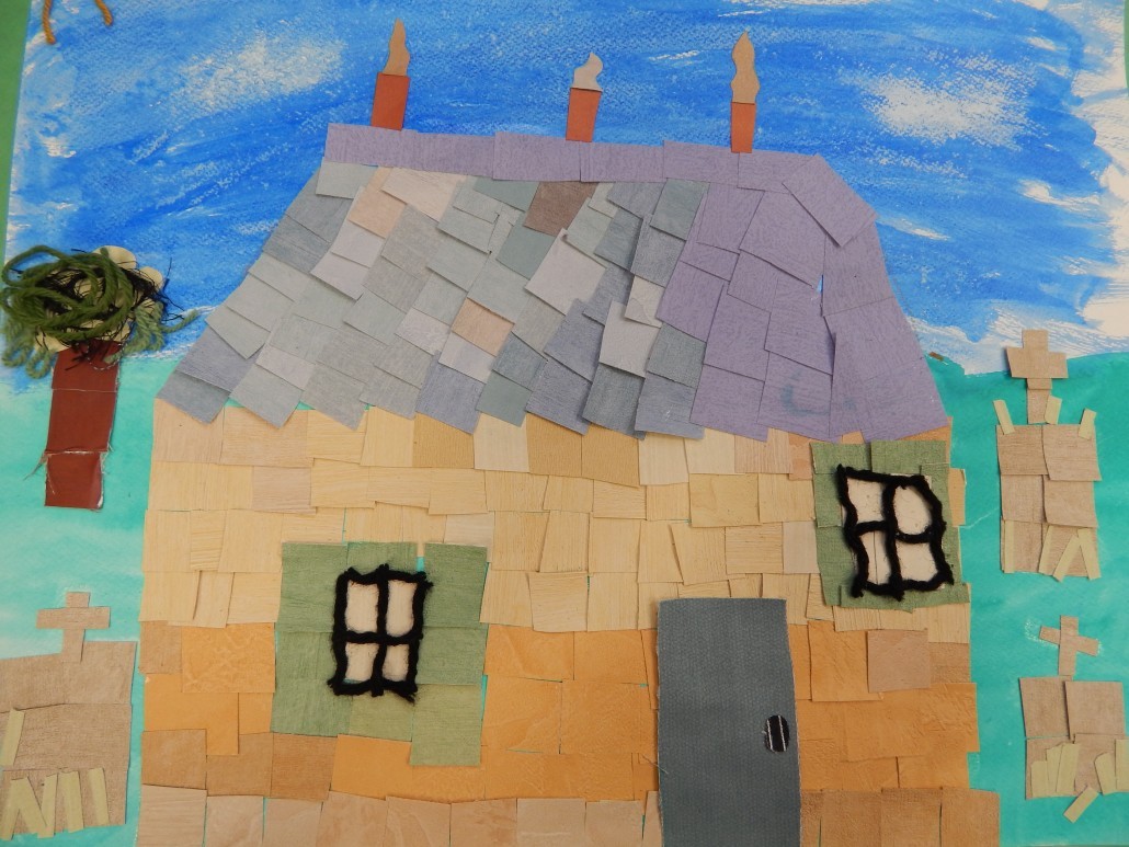 This Kirkmichael Session House brings together a display of different styles of drawings, paintings, art and crafts brought together from members of the community. During the summer they organised art workshops for the local primary school to take part in the Anne Exley Art Award Trophy and you will be able to vote on which picture you think is the best. This is last year's winning picture.