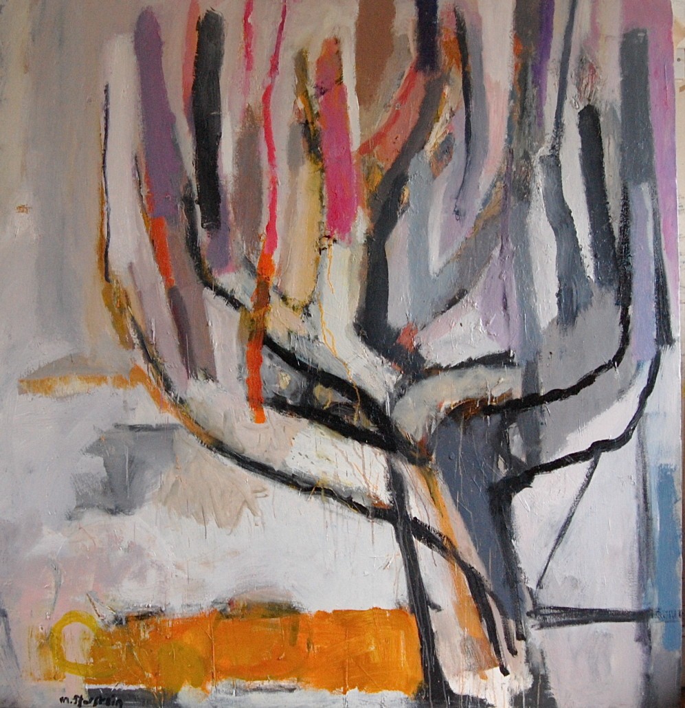 This Coloured tree by Matthew Storstein has a contemporary feel and uses differnt lineage and colours to create an abstract finish.
